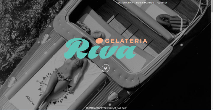 Website Gelateria Riva - Site in a Second